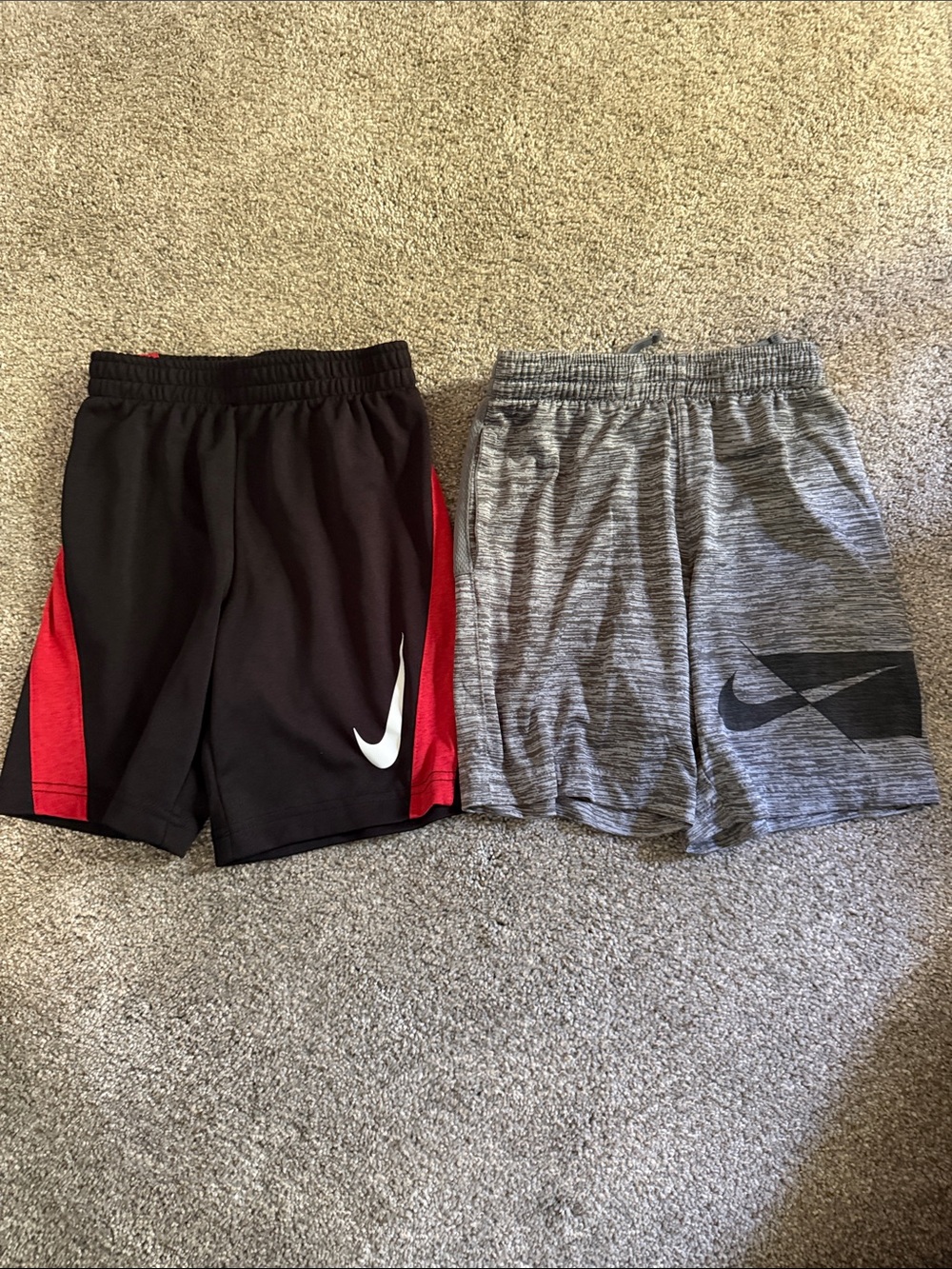 Nike Boys' Athletic Shorts Set - Black, Red & Grey 5-6